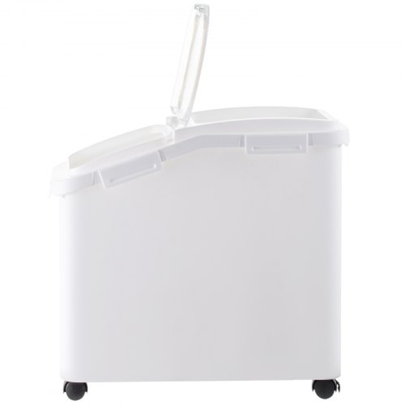 114 Gallon Capacity Shelf Ingredient Bin 280 Cup Flour Storage With Wheels Airtight Lid Scoop 9