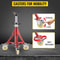 Portable Pipe Jack Stand with Casters, 20-37 Inch Adjustable Height, 882 LB Capacity, V-Head Support for 1/8 to 12 Inch