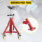 Portable Pipe Jack Stand with Casters, 20-37 Inch Adjustable Height, 882 LB Capacity, V-Head Support for 1/8 to 12 Inch