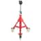 Portable Pipe Jack Stand with Casters, 20-37 Inch Adjustable Height, 882 LB Capacity, V-Head Support for 1/8 to 12 Inch