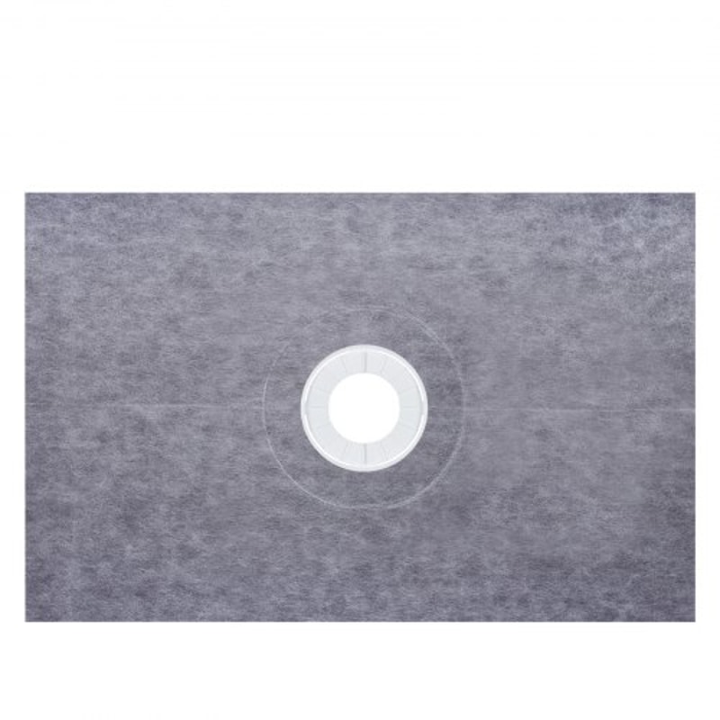 Premium Shower Curb Overlay Kit, Watertight ABS Central Bonding Flange, Stainless Steel Grate, Adjustable Shower Curbs