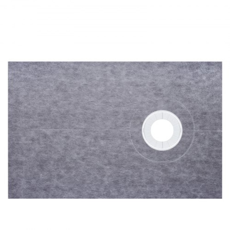 Watertight Shower Curb Kit with ABS Offset Bonding Flange & Stainless Steel Grate, Includes Cuttable Shower Curbs