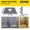 Premium Shower Curb Overlay Kit, Central ABS Flange, Stainless Steel Grate, Cuttable Shower Curbs & Trowel