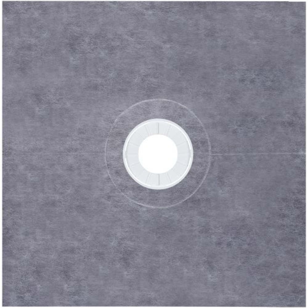 Premium Shower Curb Overlay Kit, Central ABS Flange, Stainless Steel Grate, Cuttable Shower Curbs & Trowel