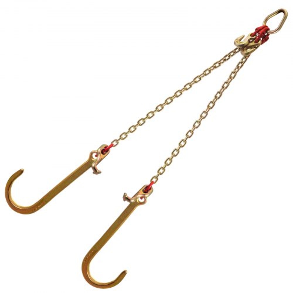 Grade V Bridle Chain, Heavy-Duty Tow Chain with High lbs Break Strength, TJ Hook, Crab Hook, Pear Link & Chain Shortener