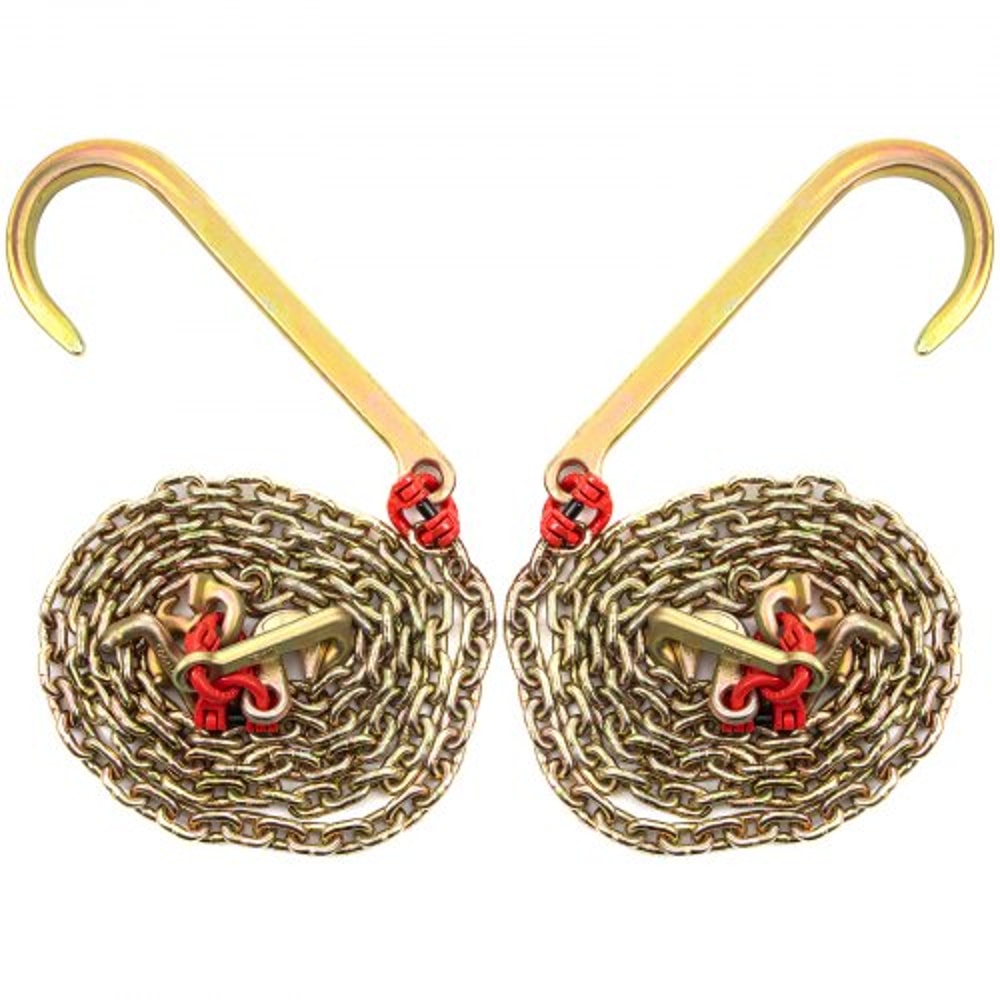 Bridle Transport Chain with Dual G J Hooks, 9260 lbs Heavy-Duty Tow Chain for Trucks, Trailers & Vehicle Recovery