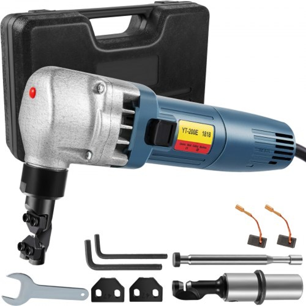 Sheet Metal Nibbler, Electric Metal Nibbler 1800RPM High Speed Rotor, Metal Nibbler Cutter with Replaced Blades, Storage
