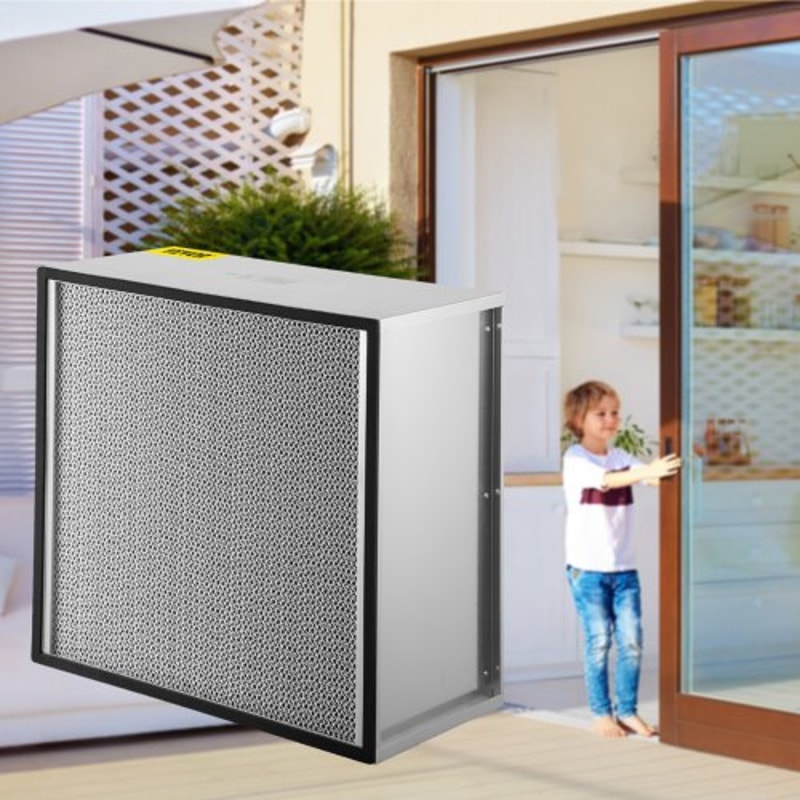 HEPA Replacement Filter, True HEPA Pleated Air Filter with Galvanized Frame, Standard Filter Compatible with HEPA Filter