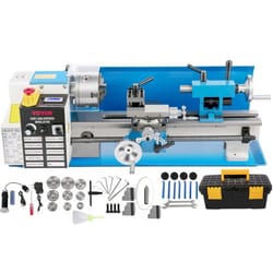 precision mini wood & metal bench lathe 550w turning machine, variable speed, heavy-duty gear, professional threading