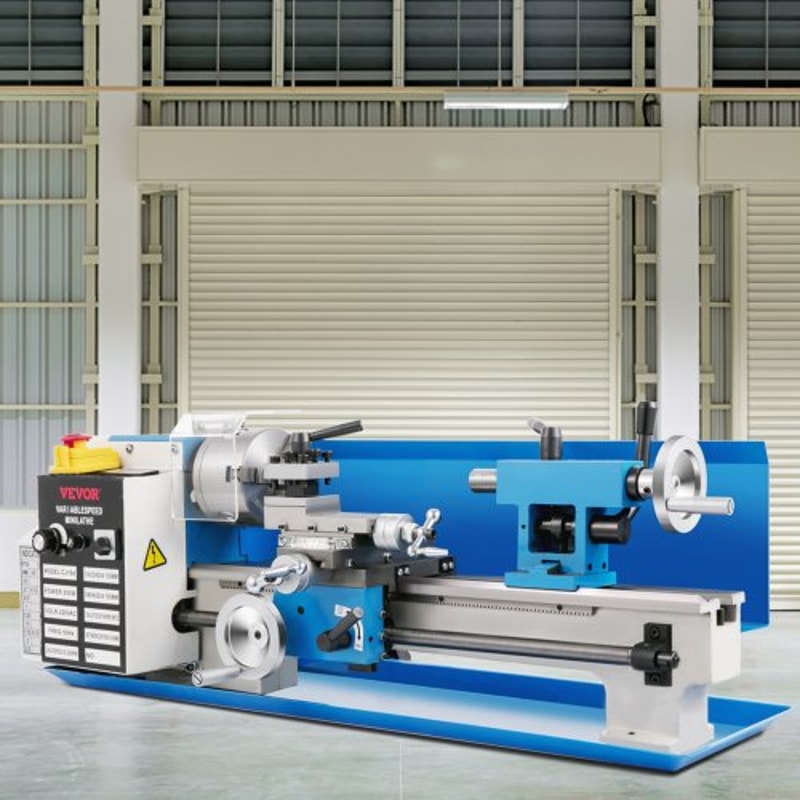 Precision Mini Wood & Metal Bench Lathe 550W Turning Machine, Variable Speed, Heavy-Duty Gear, Professional Threading