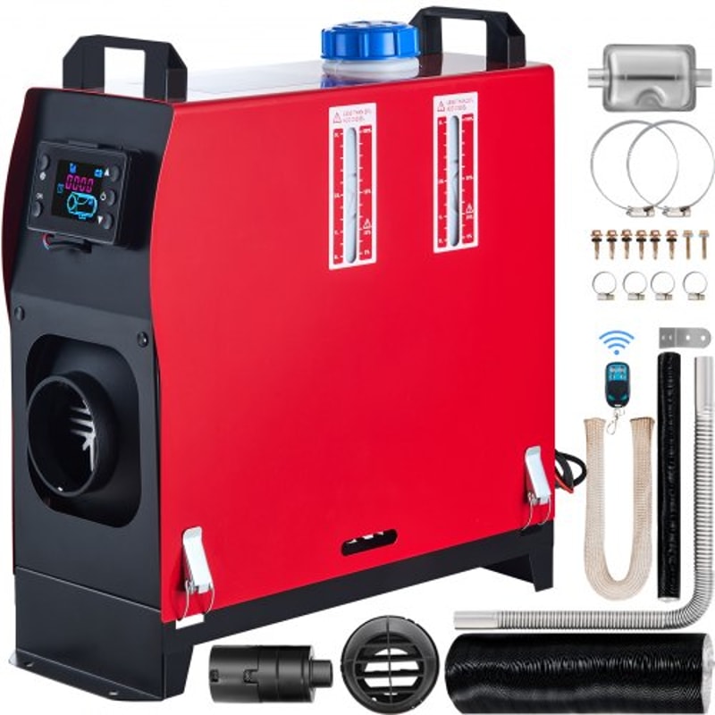 Diesel Air Heater All in One, Diesel Parking Heater with Silencer & Remote Control LCD Switch for RV, Motorhome, Bus