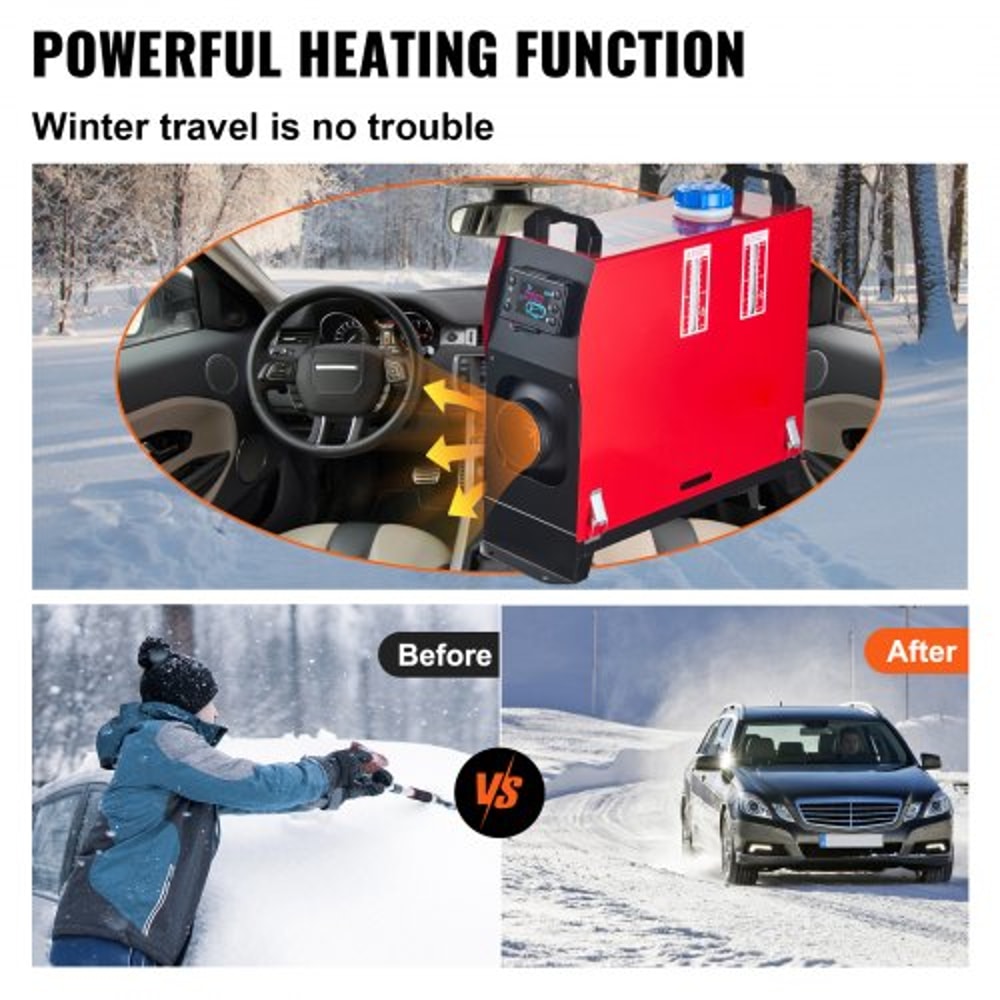 Diesel Air Heater All in One, Diesel Parking Heater with Silencer & Remote Control LCD Switch for RV, Motorhome, Bus