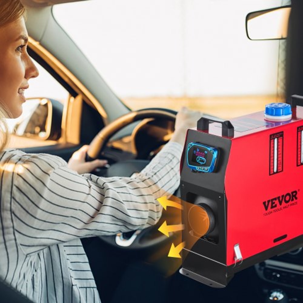 Diesel Air Heater All-in-One, Remote Control & LCD Switch, Muffler Silencer for Car, Bus, Trucks, RV, Motorhome & Boats