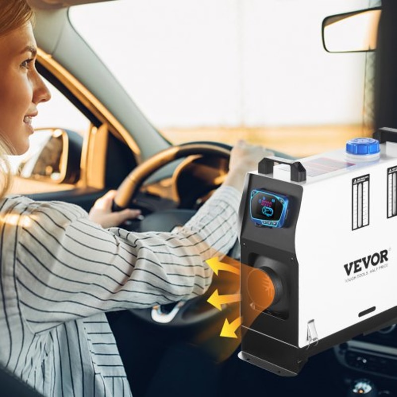 Diesel Air Heater All In One, Fast Heating Diesel Parking Heater with Red LCD Switch & Remote Control for Car, RV, Truck