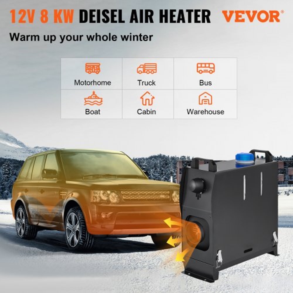 Diesel Air Heater All in One, Diesel Parking Heater with Muffler for Car, Vans, Truck, RV, Boats, Trailer, Motorhome