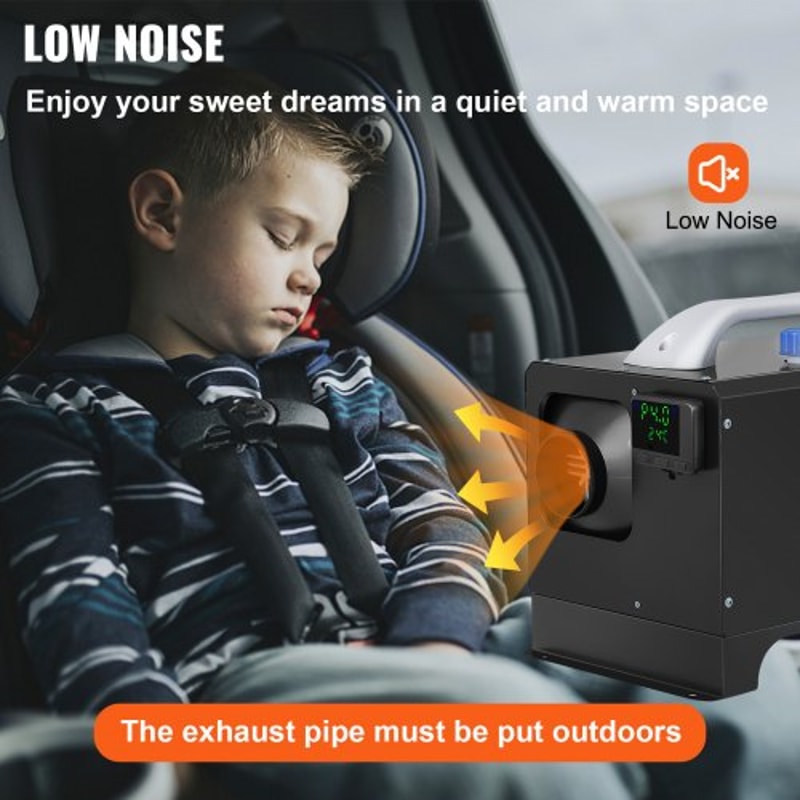 All-in-One Diesel Air Heater with Remote & LCD, Quiet, Fast Heating Parking Heater for RVs, Trucks, Boats, Buses, Cars