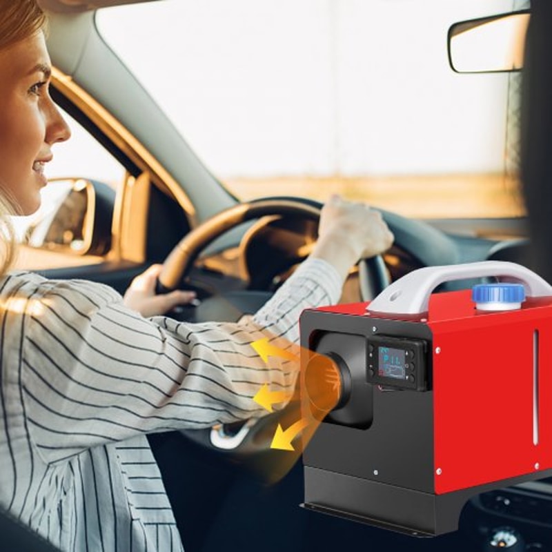 Diesel Air Heater, All-in-One Parking Heater with Black LCD & Remote Control, Fast Heating Mini Truck Heater for RV