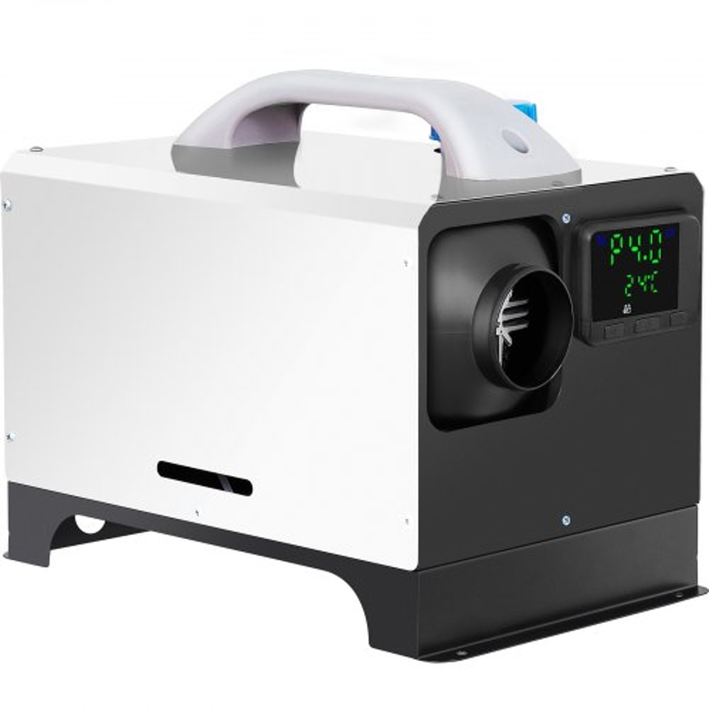 Diesel Air Heater Parking Heater Truck Heater with One Air Outlet, Black LCD Switch & Remote Control, Fast Heating