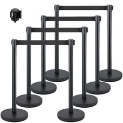 crowd control barrier stanchion posts with queue pole retractable belt, durable stainless steel crowd management set