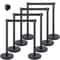 Crowd Control Barrier Stanchion Posts with Queue Pole Retractable Belt, Durable Stainless Steel Crowd Management Set