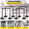 Crowd Control Barrier Stanchion Posts with Queue Pole Retractable Belt, Durable Stainless Steel Crowd Management Set