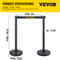 Crowd Control Barrier Stanchion Posts with Queue Pole Retractable Belt, Durable Stainless Steel Crowd Management Set