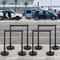 Crowd Control Barrier Stanchion Posts with Queue Pole Retractable Belt, Durable Stainless Steel Crowd Management Set