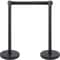 Crowd Control Barrier Stanchion Posts with Queue Pole Retractable Belt, Durable Stainless Steel Crowd Management Set