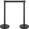 Crowd Control Barrier Stanchion Posts with Queue Pole Retractable Belt, Durable Stainless Steel Crowd Management Set