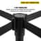 Crowd Control Stanchion, Black Retractable Belt Queue Barrier, Heavy-Duty Black Stanchion Posts w/ Concrete & Metal Base