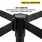 Crowd Control Stanchion, Black Retractable Belt Queue Barrier, Heavy-Duty Black Stanchion Posts w/ Concrete & Metal Base