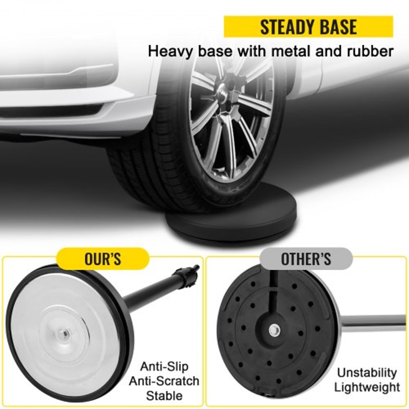 Crowd Control Stanchion, Black Retractable Belt Queue Barrier, Heavy-Duty Black Stanchion Posts w/ Concrete & Metal Base