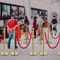 Premium Crowd Control Stanchion Set with Red Velvet Rope, Gold Stainless Steel Posts & Heavy-Duty Base