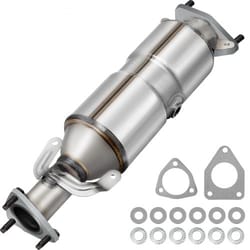 high flow direct fit catalytic converter with gaskets for honda accord, stainless steel exhaust upgrade