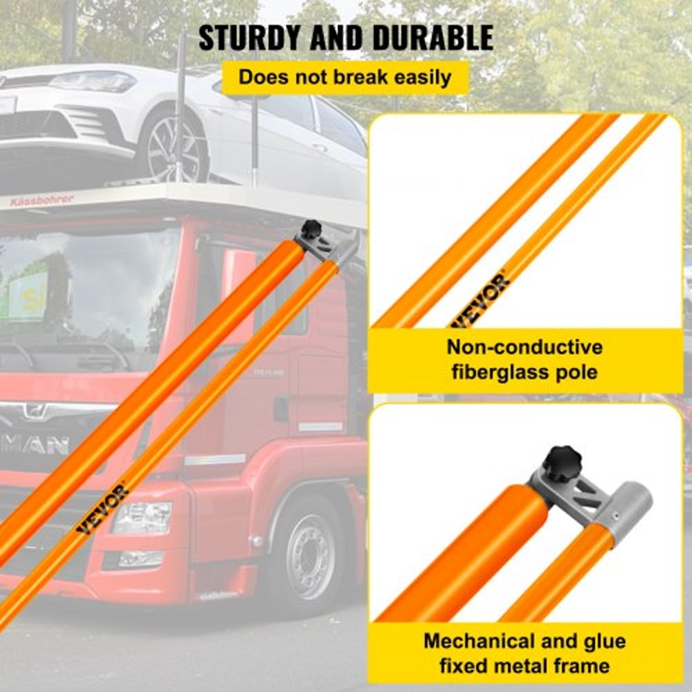 15 Ft Truck Height Stick Adjustable NonConductive Measuring Pole With Carrying Bag For Trucks Car 5