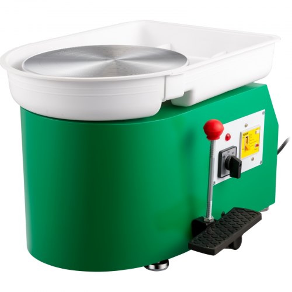 28cm Electric Pottery Wheel 350W Ceramic Forming Machine With Foot Pedal 18Piece Sculpting Tools D 7