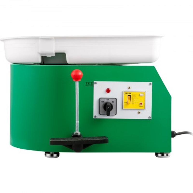 28cm Electric Pottery Wheel 350W Ceramic Forming Machine With Foot Pedal 18Piece Sculpting Tools D 8