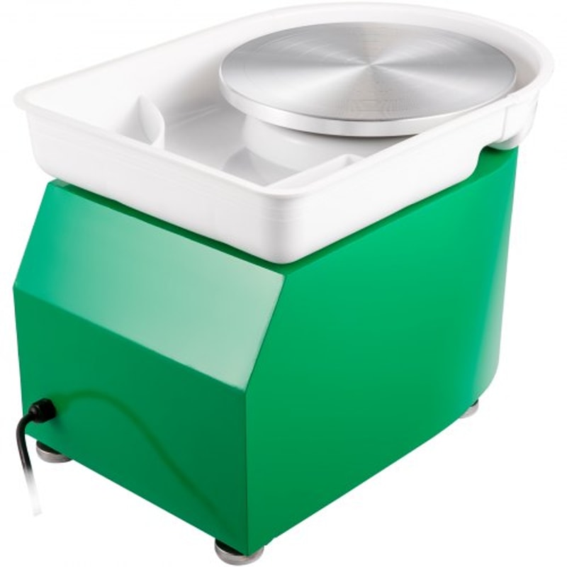 28cm Electric Pottery Wheel 350W Ceramic Forming Machine With Foot Pedal 18Piece Sculpting Tools D 9