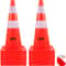 HeavyDuty 28 Traffic Cones 12Pack HighVisibility PVC Safety Cones With Reflective Strips For Drivew 1
