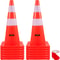 HeavyDuty 28 Traffic Cones 12Pack HighVisibility PVC Safety Cones With Reflective Strips For Drivew 1