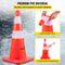 HeavyDuty 28 Traffic Cones 12Pack HighVisibility PVC Safety Cones With Reflective Strips For Drivew 3