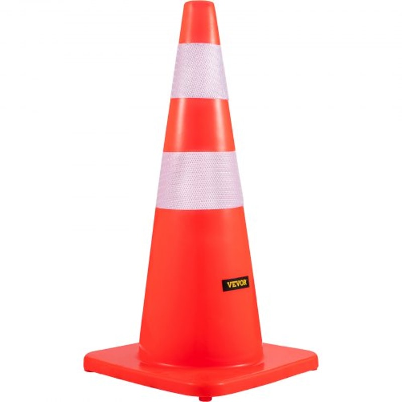 HeavyDuty 28 Traffic Cones 12Pack HighVisibility PVC Safety Cones With Reflective Strips For Drivew 8
