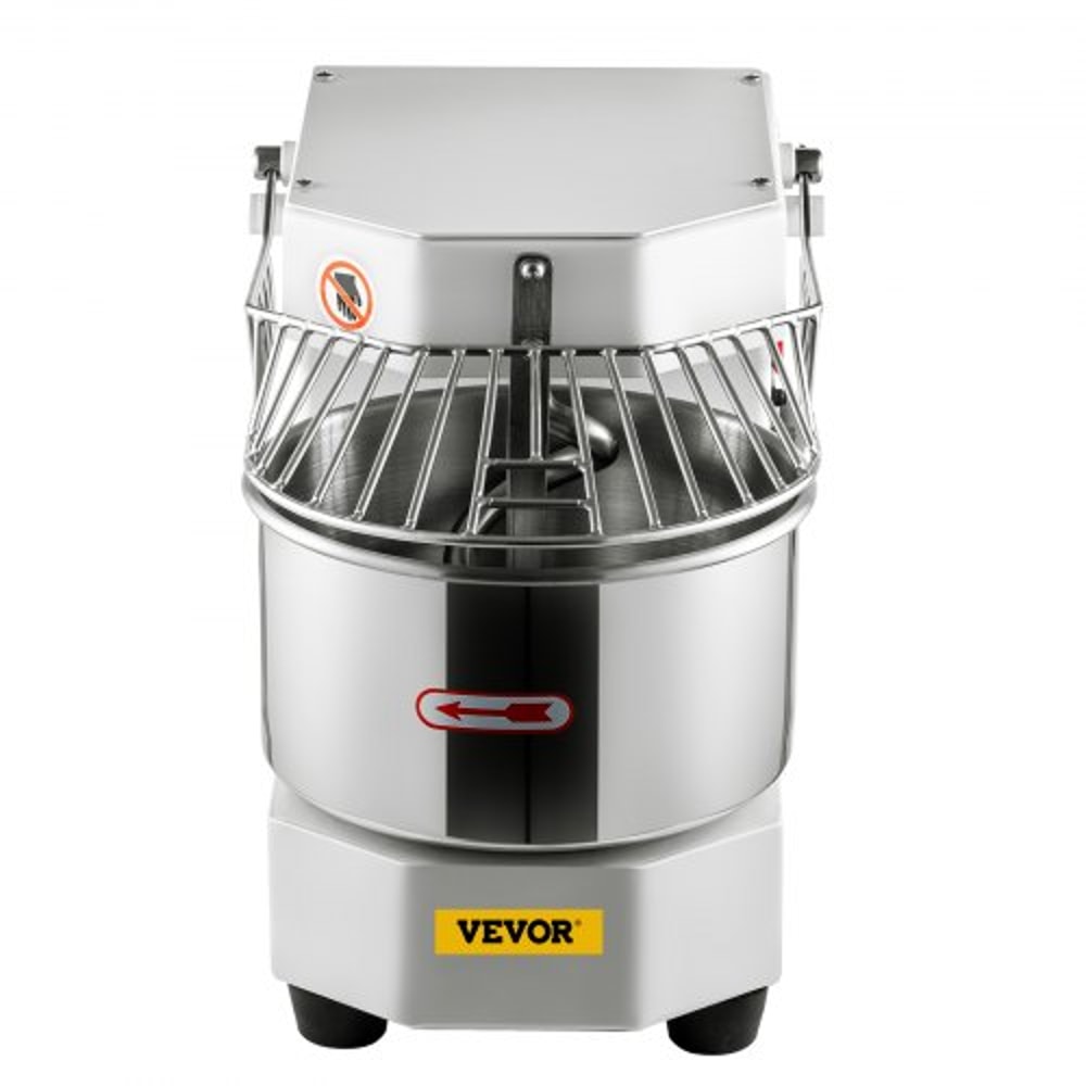 450W Commercial Dough Mixer 73Qt Stainless Steel Spiral Kneader With Timer Safety Shield For Pizze 8