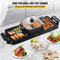 2400W 2in1 Electric Hot Pot Grill Dual Temp Control Smokeless BBQ Pan With Nonstick Coating For 18 2