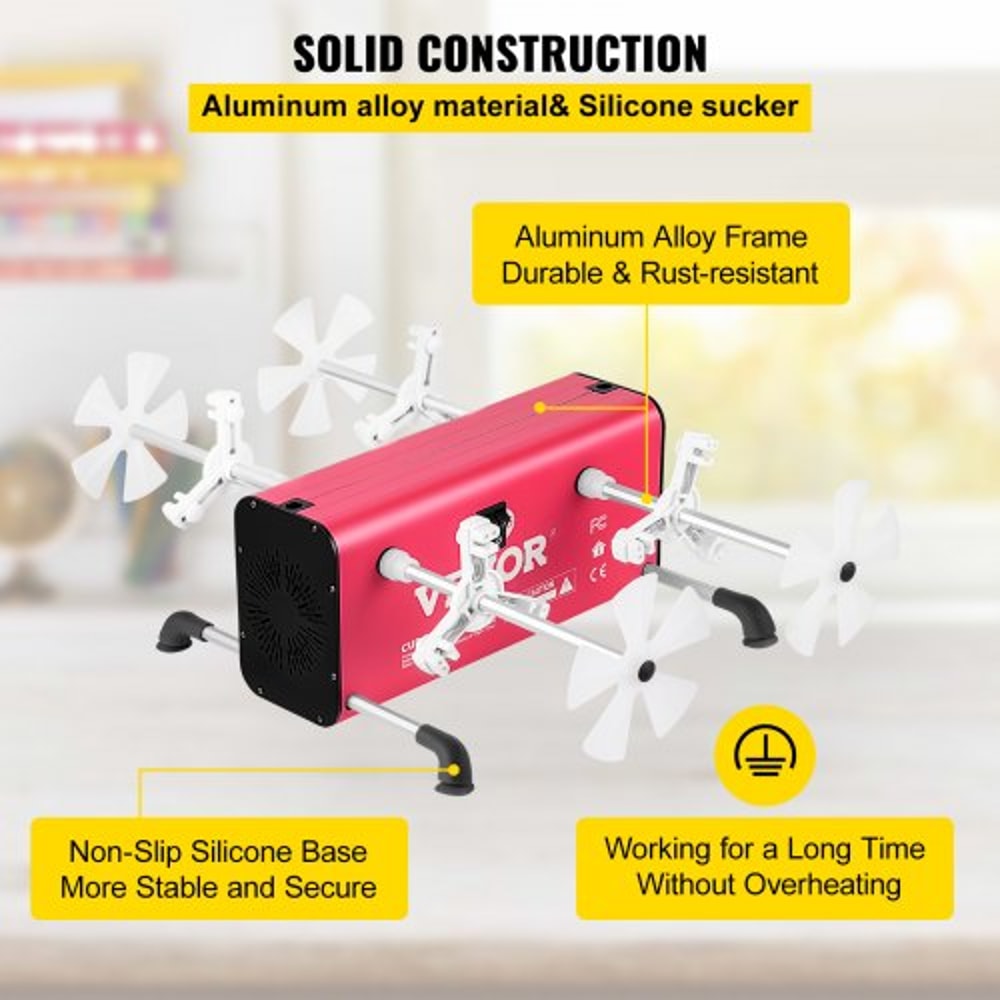 4Cup Turner 2Speed Multiple Tumbler Spinner Rotator Machine Kit With 4 Adjustable Arms Mute Motor 5