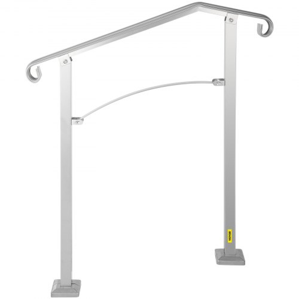 Alloy Metal Stair Handrail Kit Fits 2 Or 3 Steps RustProof Porch Step Rail Secure Grab Bar For Elde 8