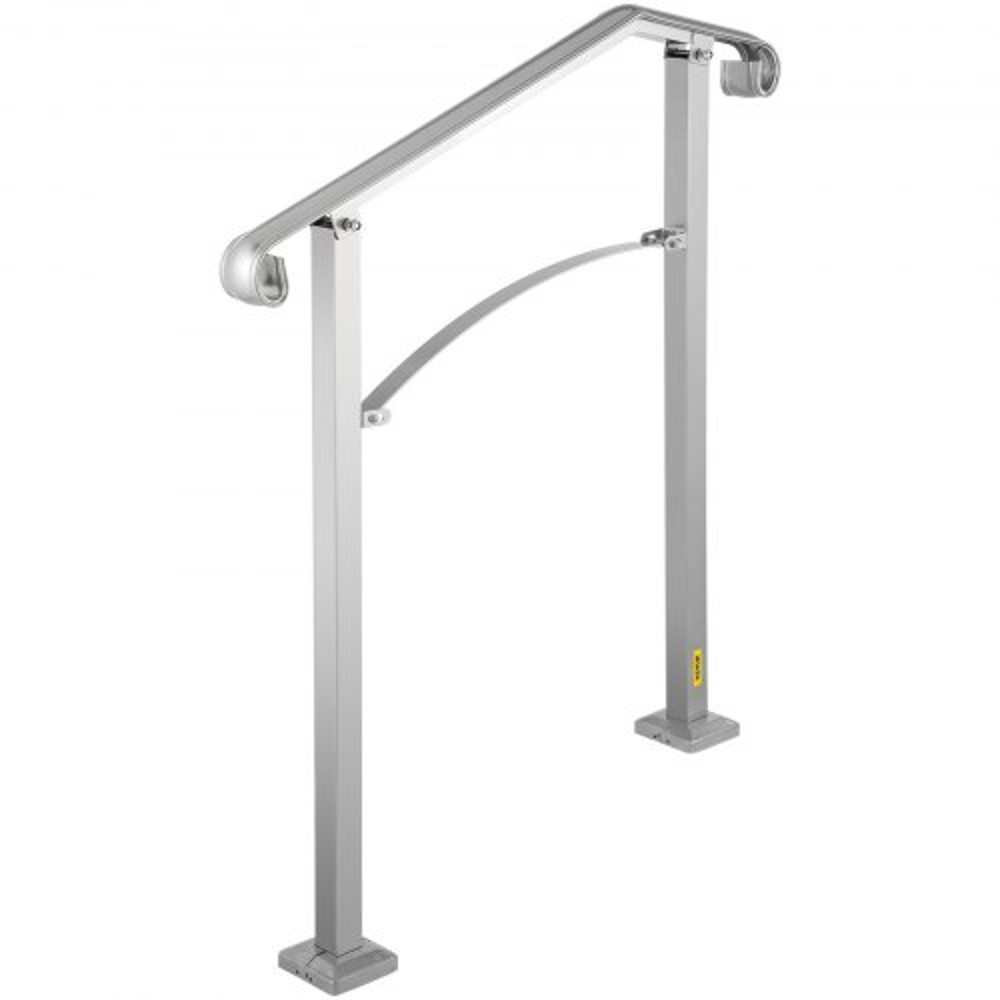 Alloy Metal Stair Handrail Kit Fits 2 Or 3 Steps RustProof Porch Step Rail Secure Grab Bar For Elde 9