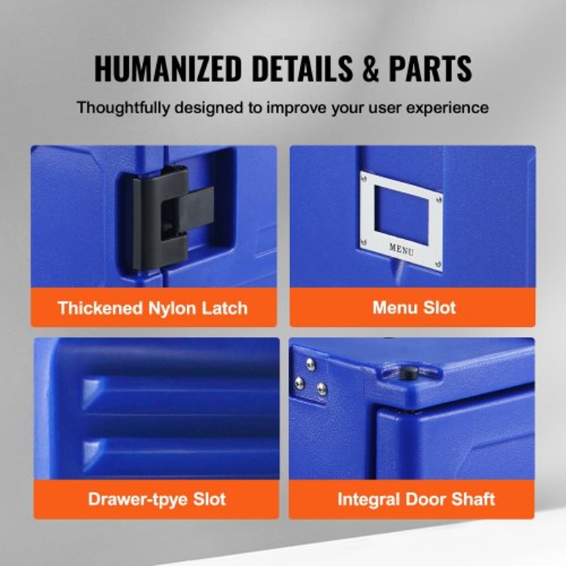 82 Qt Hot Box For Catering Front Loading Insulated Food Carrier With Wheels Handles 6