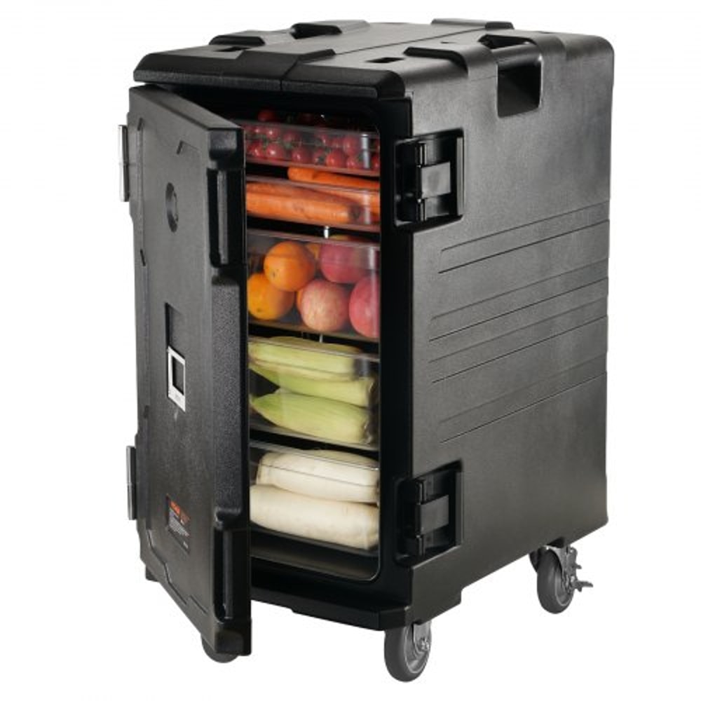 109 Qt Hot Box For Catering Front Loading Food Warmer WHandles Wheels LLDPE Food Box Carrier WDoub 9