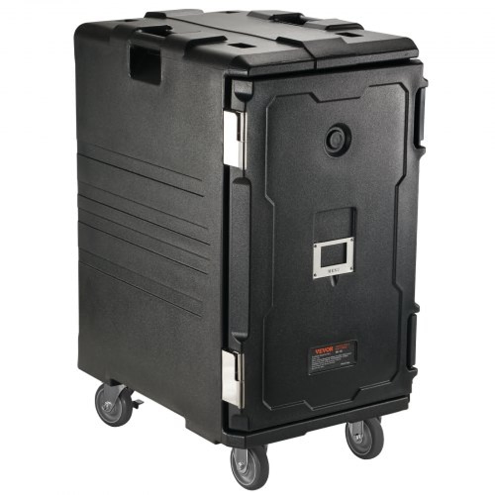 109 Qt Hot Box For Catering Front Loading Food Warmer WHandles Wheels LLDPE Food Box Carrier WDoub 10